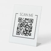 Minimalistischer QR-Code-Prüfung Sockelschild (Vorderseite)
