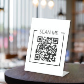 Minimalistischer QR-Code-Prüfung Sockelschild