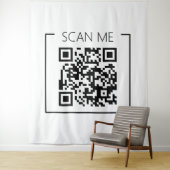 Minimalistischer QR-Code-Prüfung Wandteppich (Beispiel)