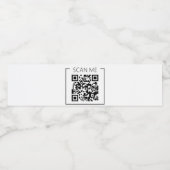 Minimalistischer QR-Code-Prüfung Wasserflaschenetikett (Einzelnes Label)