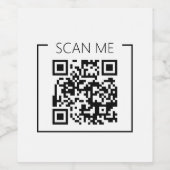 Minimalistischer QR-Code-Prüfung Weinetikett (Einzelnes Label)