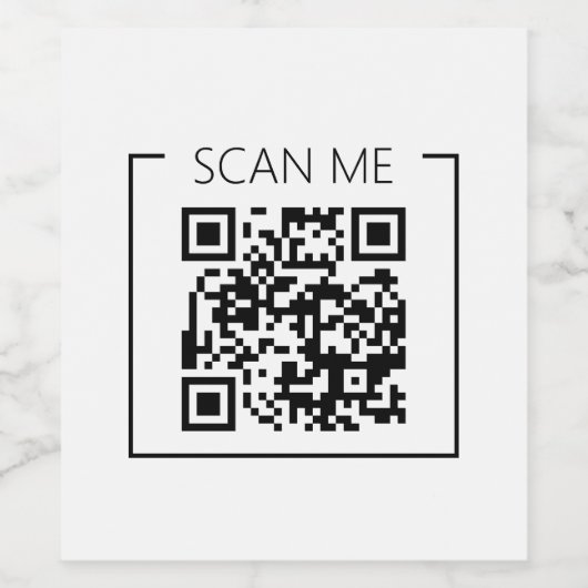 Minimalistischer QR-Code-Prüfung Weinetikett (Einzelnes Label)