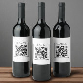 Minimalistischer QR-Code-Prüfung Weinetikett