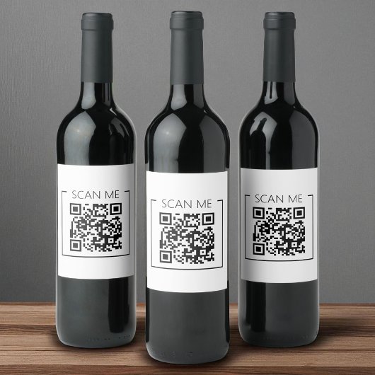 Minimalistischer QR-Code-Prüfung Weinetikett