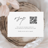 Minimalistischer QR-Code RSVP Karte