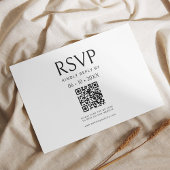 Minimalistischer QR-Code RSVP Karte
