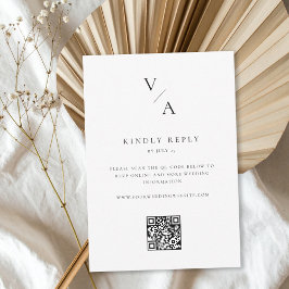 Minimalistischer QR-Code RSVP Karte
