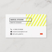 Minimalistischer QR-Code sauber und modern Visitenkarte (Vorderseite)