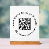 Minimalistischer QR-Code | Saubere, kundenspezifis Acrylschild (Neutral)