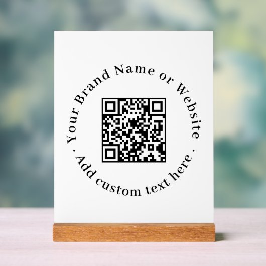 Minimalistischer QR-Code | Saubere, kundenspezifis Acrylschild (Neutral)
