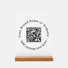 Minimalistischer QR-Code | Saubere, kundenspezifis Acrylschild