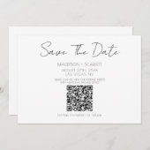 Minimalistischer QR-Code Save the Date Einladung (Vorne/Hinten)