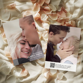 Minimalistischer QR-Code Save the Date Hochzeitsst Einladung