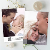 Minimalistischer QR-Code Save the Date Hochzeitsst Einladung