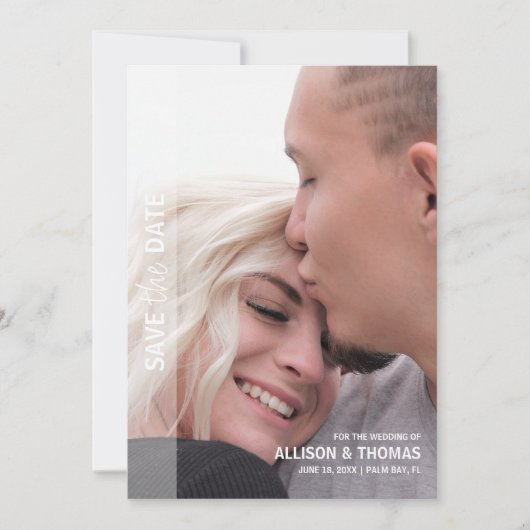 Minimalistischer QR-Code Save the Date Hochzeitsst Einladung (Vorderseite)