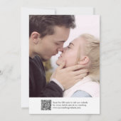 Minimalistischer QR-Code Save the Date Hochzeitsst Einladung (Rückseite)