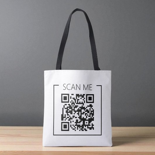 Minimalistischer QR-Code-Scan-Me-Business Tasche