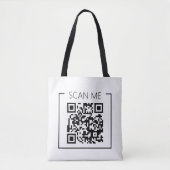Minimalistischer QR-Code-Scan-Me-Business Tasche (Vorderseite)