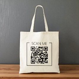 Minimalistischer QR-Code-Scan-Me-Business Tragetasche