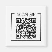 Minimalistischer QR-Code-Scan-Me-Geschäft Magnet (Vorne)