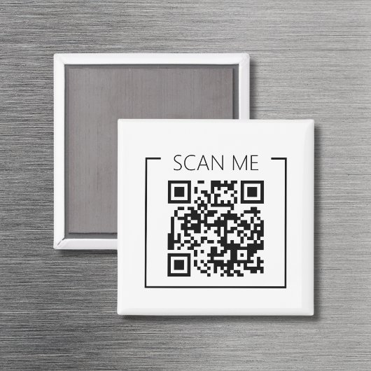 Minimalistischer QR-Code-Scan-Me-Geschäft Magnet