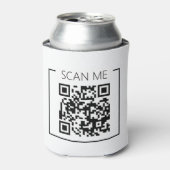 Minimalistischer QR-Code-Scan-Me-Geschäfts Dosenkühler (Kanne Vorderseite)
