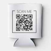 Minimalistischer QR-Code-Scan-Me-Geschäfts Dosenkühler (Vorderseite)