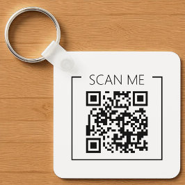 Minimalistischer QR-Code-Scan-Me-Geschäftscode Schlüsselanhänger