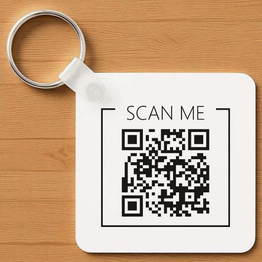 Minimalistischer QR-Code-Scan-Me-Geschäftscode Schlüsselanhänger