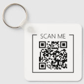 Minimalistischer QR-Code-Scan-Me-Geschäftscode Schlüsselanhänger (Vorderseite)