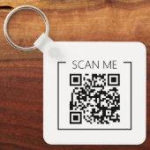 Minimalistischer QR-Code-Scan-Me-Geschäftscode Schlüsselanhänger (Vorderseite)
