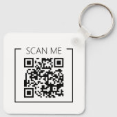 Minimalistischer QR-Code-Scan-Me-Geschäftscode Schlüsselanhänger (Rückseite)