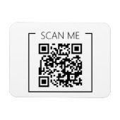 Minimalistischer QR-Code-Scan-Me-Geschäftsmagnet Magnet (Horizontal)