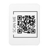 Minimalistischer QR-Code-Scan-Me-Geschäftsmagnet Magnet (Vertikal)