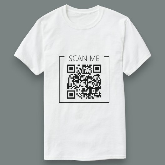 Minimalistischer QR-Code-Scan-Me-Geschäftsstyle T-Shirt