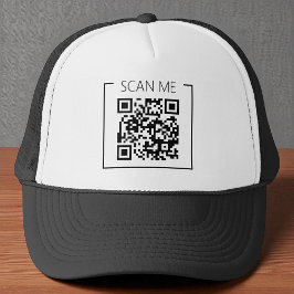 Minimalistischer QR-Code-Scan-Me-Gewerbe Truckerkappe