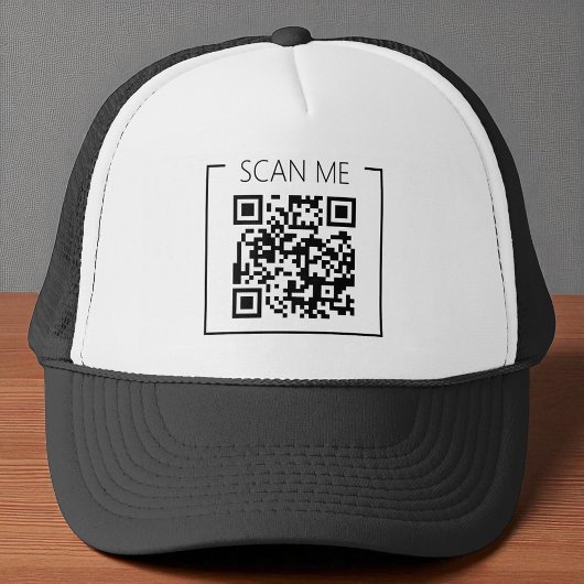 Minimalistischer QR-Code-Scan-Me-Gewerbe Truckerkappe