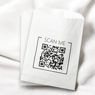 Minimalistischer QR-Code Scanne Mich Geschäft Geschenktütchen