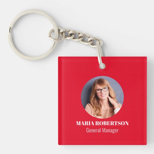 Minimalistischer QR-Code Schlüsselanhänger (Vorderseite)