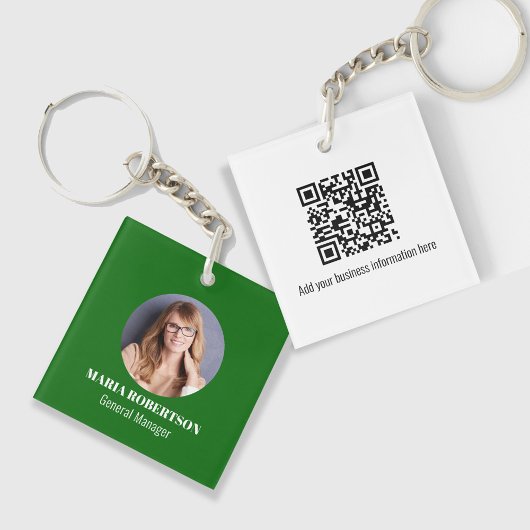 Minimalistischer QR-Code Schlüsselanhänger