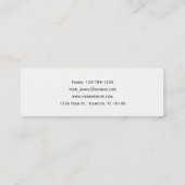 Minimalistischer QR-Code Schwarz und Weiß Mini Visitenkarte (Rückseite)