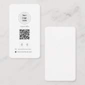 Minimalistischer QR-Code Social Media Ihr Logo-Pro Visitenkarte (Vorne/Hinten)