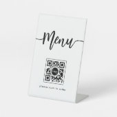 Minimalistischer QR-Code Sockelschild (Vorderseite)