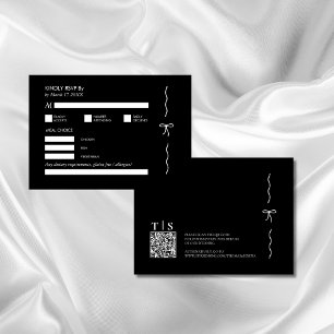 Minimalistischer QR-Code-UAWG in Schwarzweiß Mitteilungskarte