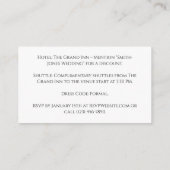 Minimalistischer QR-Code und Hochzeitstempeln Begleitkarte (Rückseite)