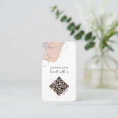 Minimalistischer QR Code Verbindung mit uns Visitenkarte (Stehend Vorderseite)