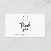 Minimalistischer QR-Code Vielen Dank Einlegen der Visitenkarte (Vorderseite)