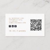 Minimalistischer QR-Code Visitenkarte (Rückseite)