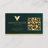 Minimalistischer Qr-Code Visitenkarte (Rückseite)