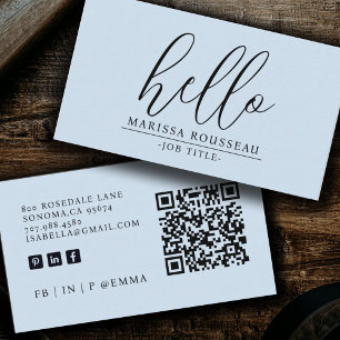 Minimalistischer QR-Code Visitenkarte